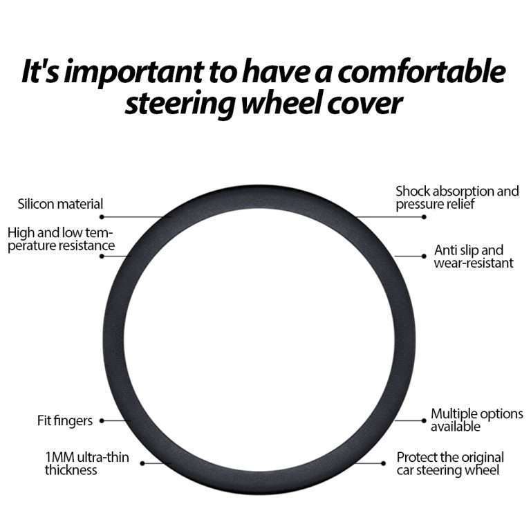 Car Silicone Steering Wheel Elastic Glove Cover