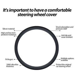 Car Silicone Steering Wheel Elastic Glove Cover