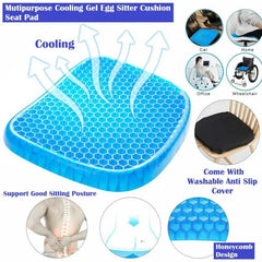 Non Slip Egg Sitter Gel Seat Cushion Soft Sitting Support Pad Cushion For Car And Office Chair Seat.